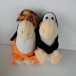 Dakin Opus Penguin Holliday Hotel & PLAID BOW TIE 1985 Plush  Vintage 10"TALL